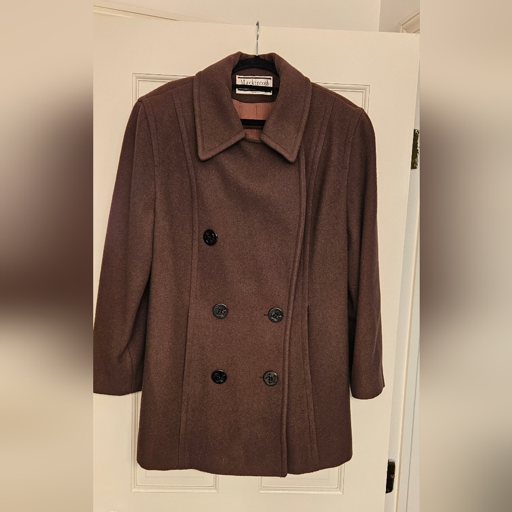 Mackintosh Brown Wool Peacoat